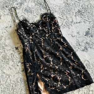 Free People x Fame and Partners Limited Lace Dress.